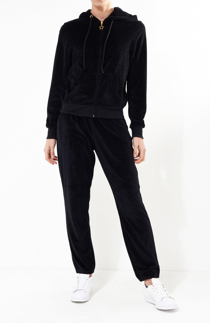 Star Zip Detail Velour Tracksuit Set