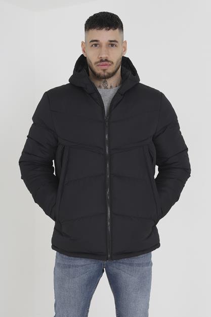 Hooded Quilted Bomber Jacket