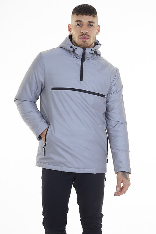 Zip Detail Reflective Padded Overhead Jacket