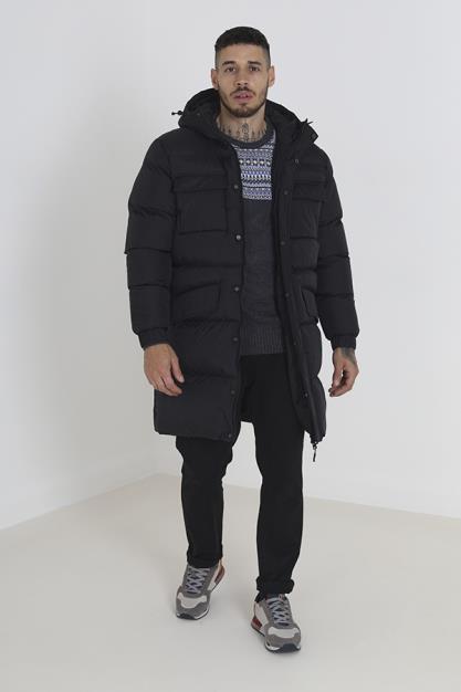 Padded Hooded Longline Jacket