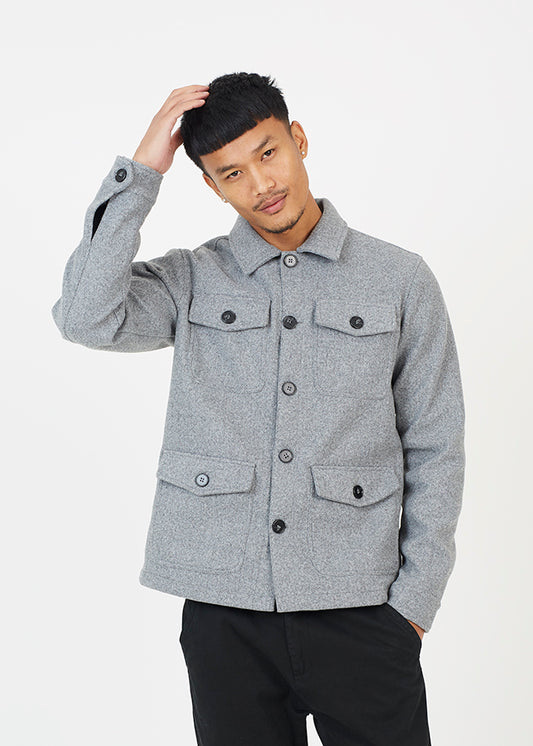 Mens Brave Soul Grey Jacket