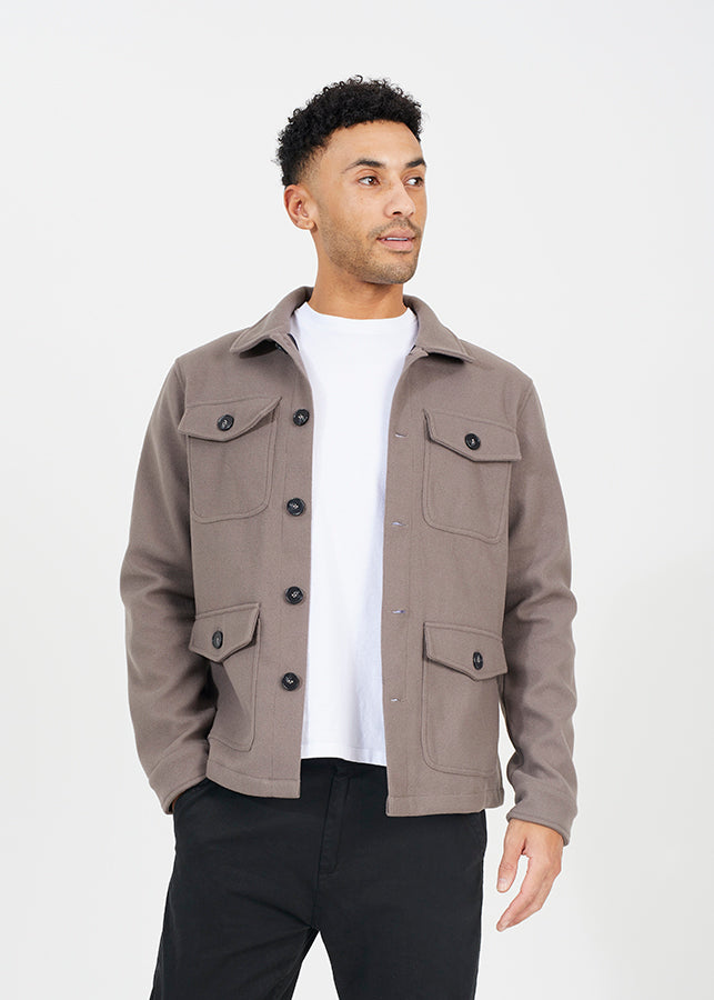 Mens Brave Soul Taupe Jacket