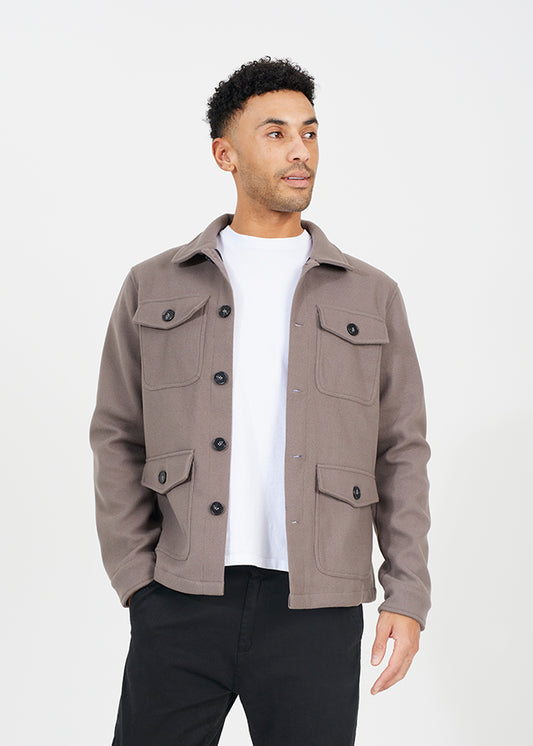 Mens Brave Soul Taupe Jacket