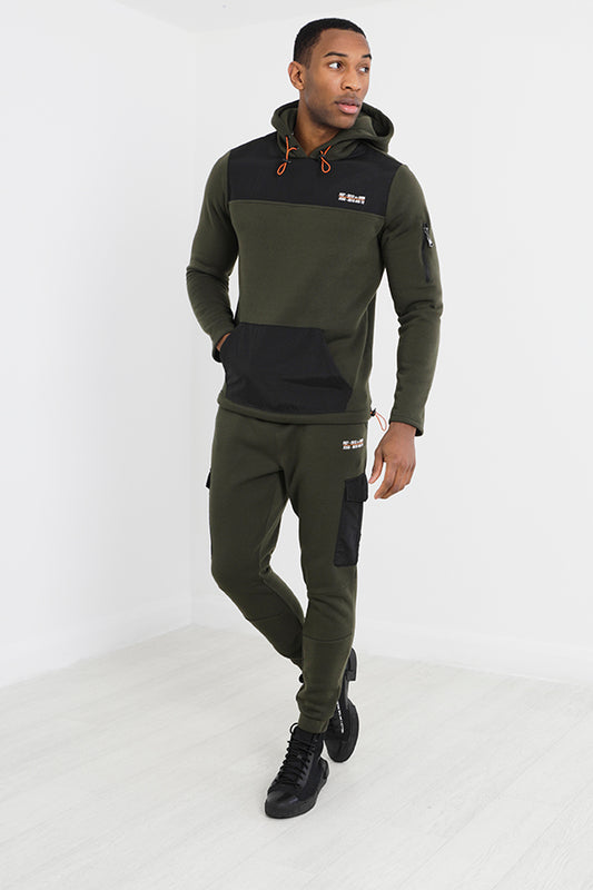 Contrast Panel Skinny Fit Cargo Style Jog Set