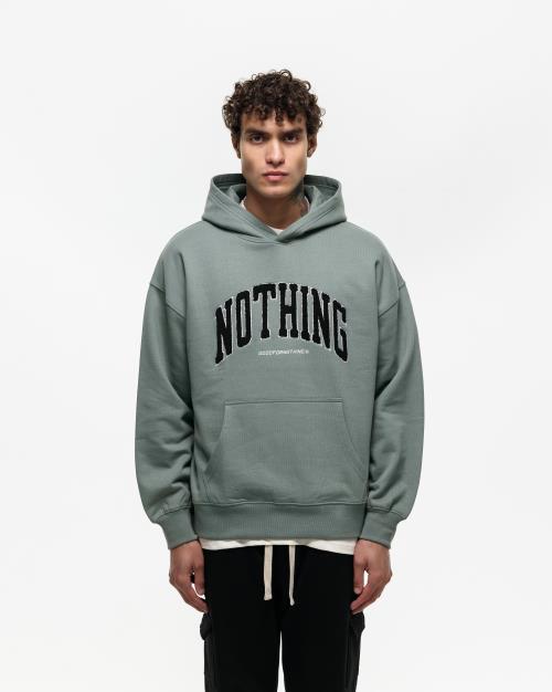 Oversized Hoodie With Dtg Flocking & Embroidery