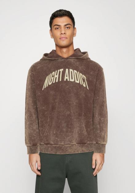 Night Addict Acid Wash Overhead Hoodie