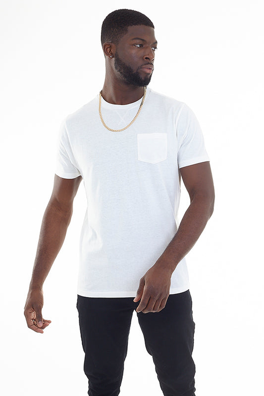 Chest Pocket Detail Crew Neck Short Sleeve T-Shirt