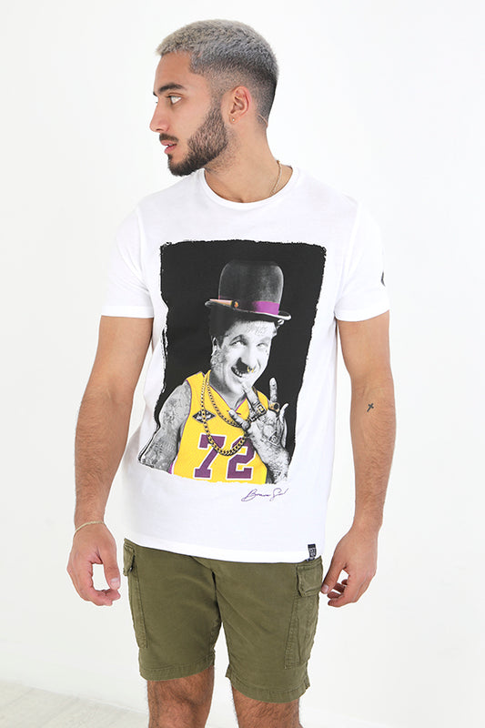 Photo Print Short Sleeve Crew Neck T-Shirt