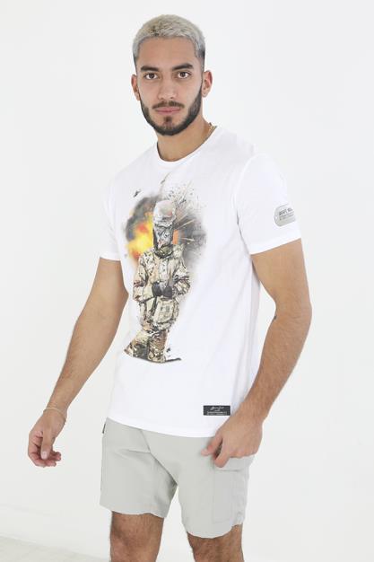 Short Sleeve Crew Neck Graphic Printed T Shirt