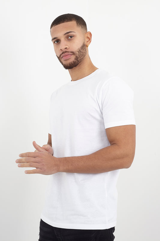 Plain Colour Crew Neck Short Sleeve Tee Shirt