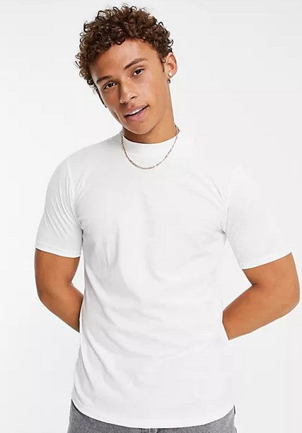 High Neck Short Sleeve T-Shirt